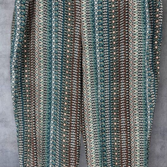 Jessica Simpson Boho Print Elastic Waist Pants Lounge, Casual Comfy XL Viscose - Picture 5 of 9